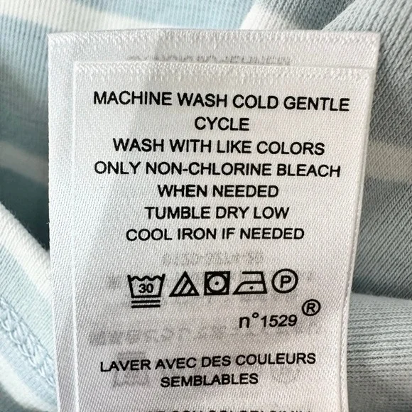 Lauren Ralph Lauren Striped Top Blue White 3/4 Sleeve Size PM Preppy New - Picture 9 of 9